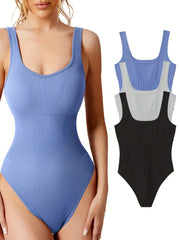 Women's High Stretch Halter Rompers Backless Sport Jumpsuit