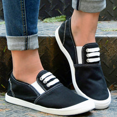 Women's Canvas Slip On Shoes Lightweight Low Top Sneakers