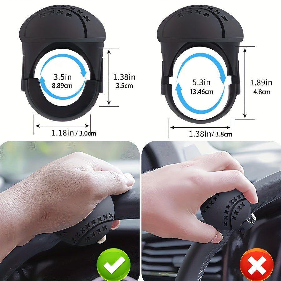 Truck Steering Wheel Spinner Knob ABS & Silicone Non Slip Easy Installation