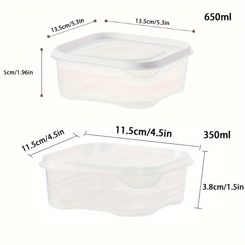 3pcs Transparent Refrigerator Storage Boxes for Fresh Fruits Vegetables