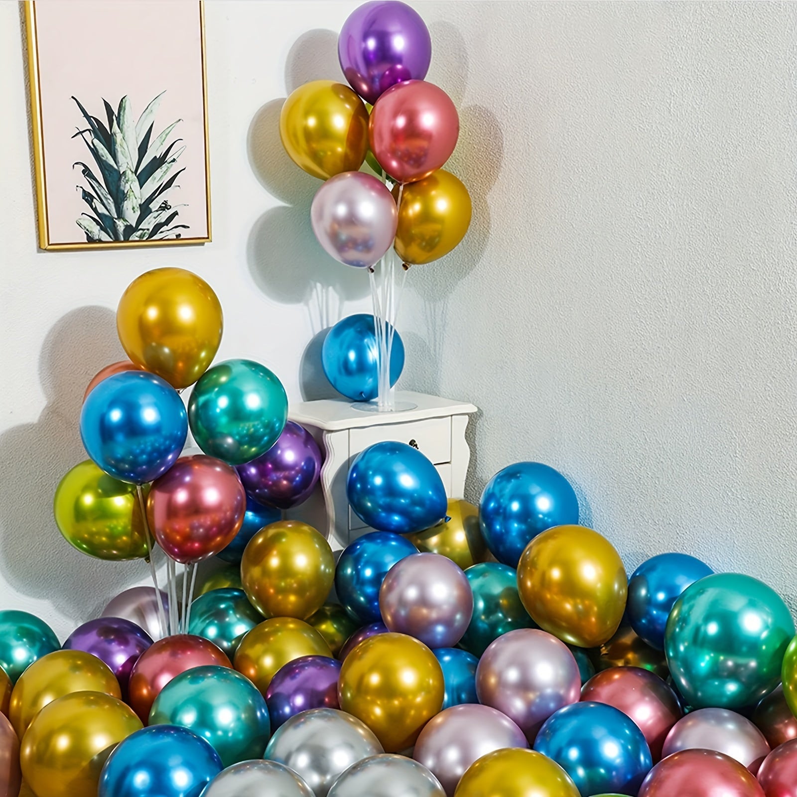 150pcs Metallic Balloons Assorted Colors Latex Balloons Wedding Birthday