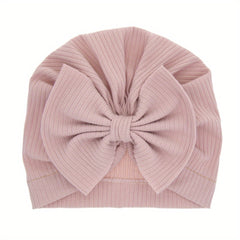 Baby Girl Bow Cotton Pullover Hat Warm Kids Hat