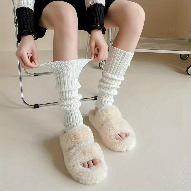 Rib Knit Leg Warmers for Women