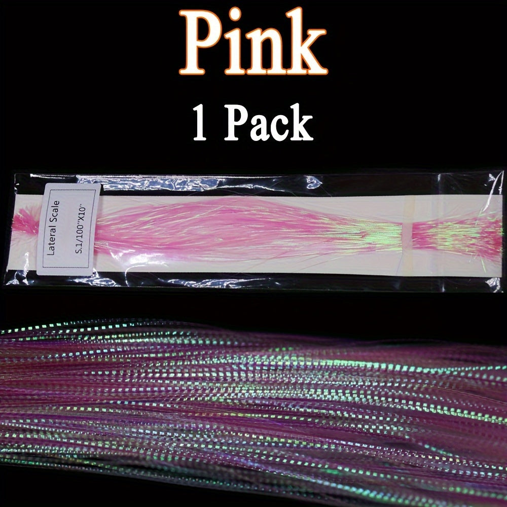 ICERIO 1pack 0.2mm Rainbow Fish Skin Flash Strands Fly Tying Materials