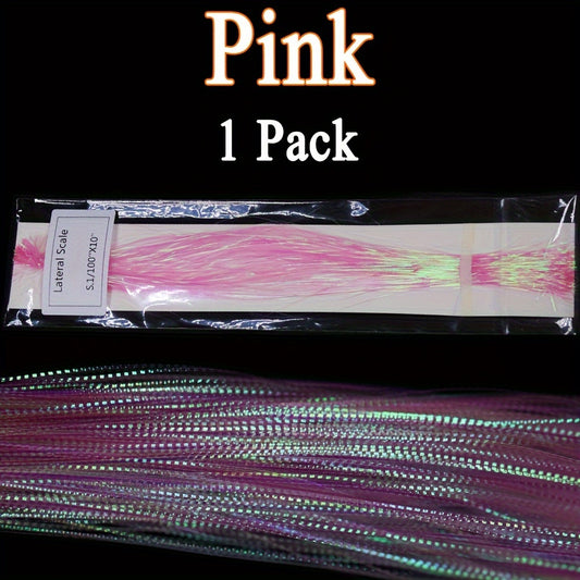ICERIO 1pack 0.2mm Rainbow Fish Skin Flash Strands Fly Tying Materials