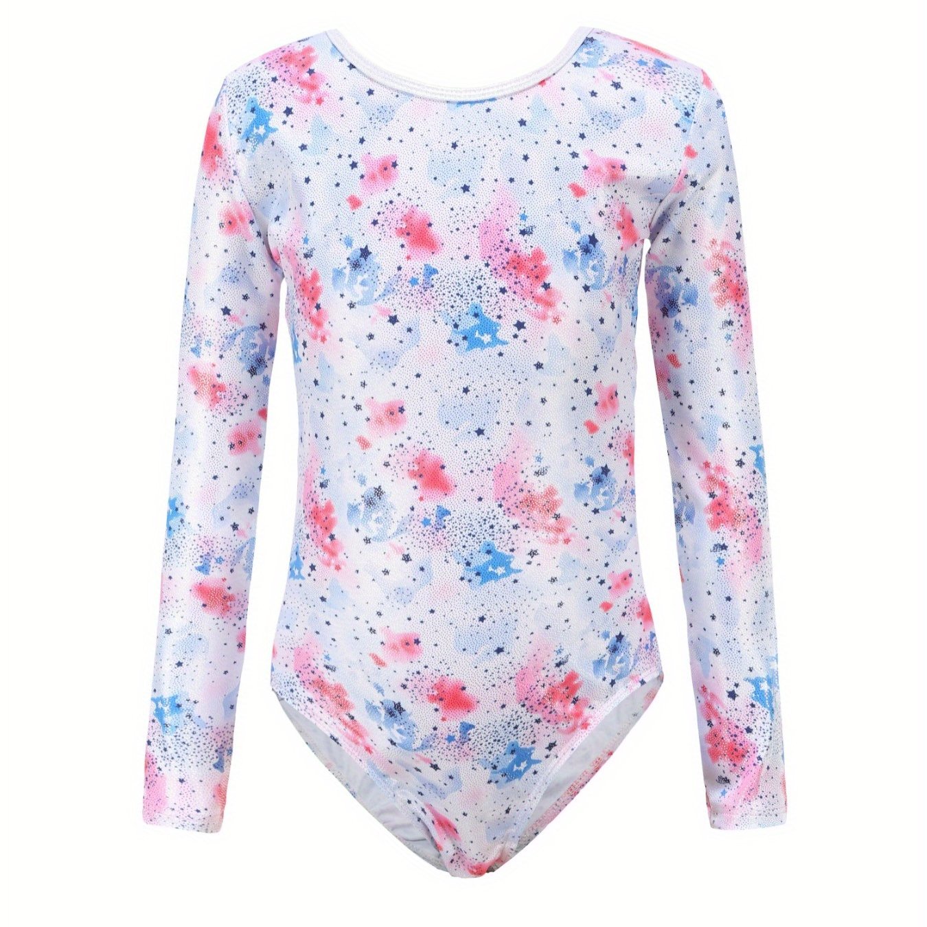 Girls Long Sleeve Ballet Leotard Stretchy Dance Suit