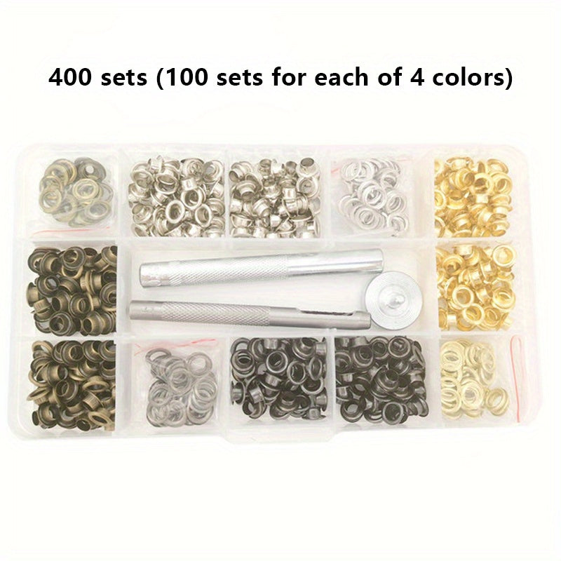 200/400pcs 5mm Hollow Metal Copper Eyelet Buckle for Clothing Bags Shoes