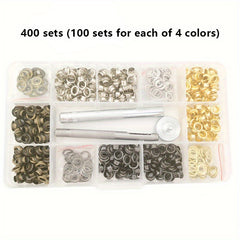 200/400pcs 5mm Hollow Metal Copper Eyelet Buckle for Clothing Bags Shoes