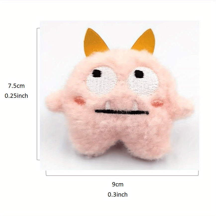 Adorable Plush Monster Brooch for Girls