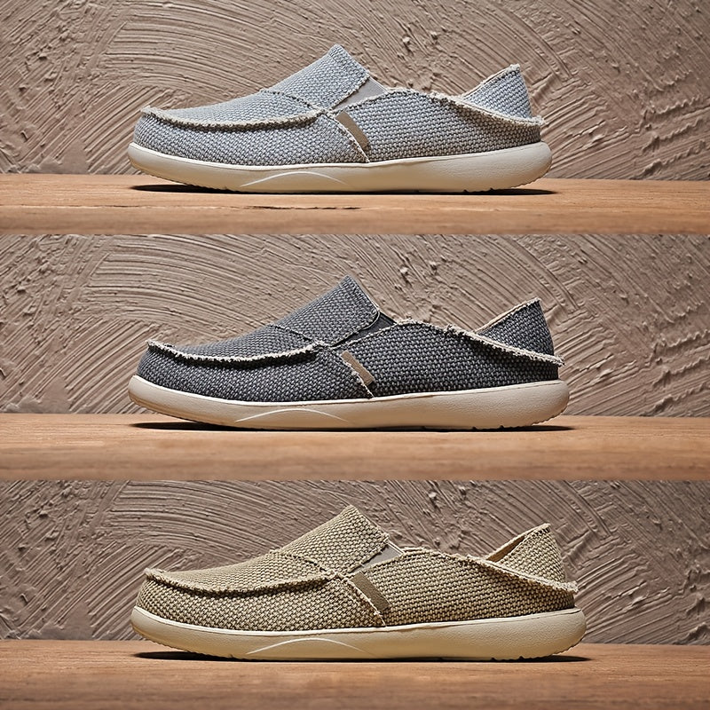 Men's Canvas Slip On Loafer Shoes Lightweight Sneakers