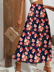 Floral Print High Waist Skirt for Spring & Summer