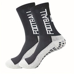 Colorful Letter Anti-skid Football Socks, Breathable Mid-calf Socks