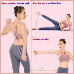 4pcs Yoga Set 8 Shaped Puller & 2 Stretching Rings for Indoor Workout