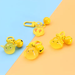 Mini Luminous Peace Chicken Key Chain Cartoon Animal Pendant Keyring
