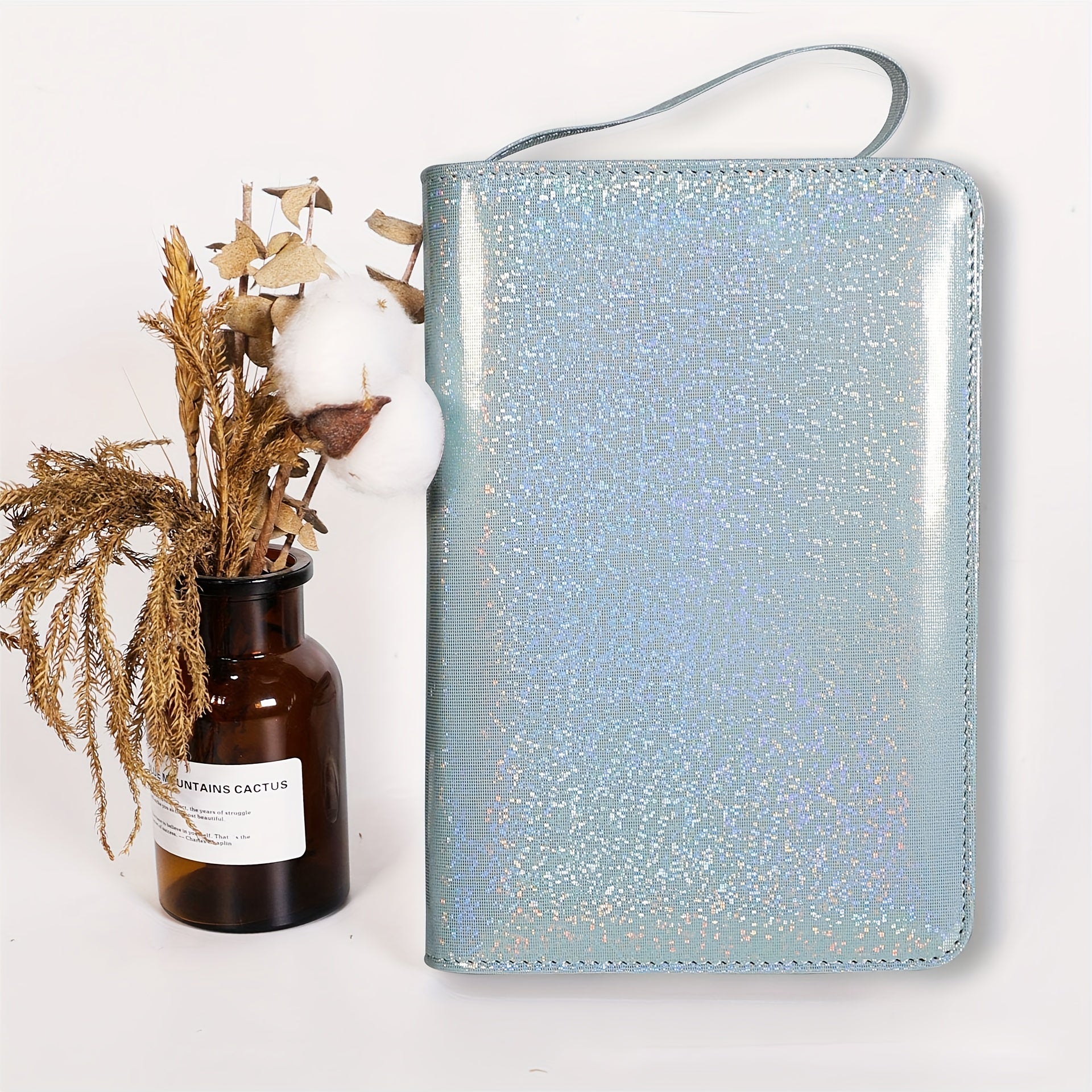 A5 Portable Zipper Bag Journal Book with Cash Savings Loose-leaf Clip