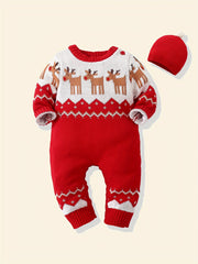 Christmas Baby Santa Claus Jumpsuit Reindeer Romp