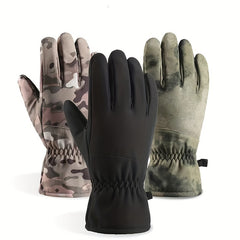 Velvet Windproof Waterproof Touch Screen Cycling Gloves Coldproof Non Slip Warm