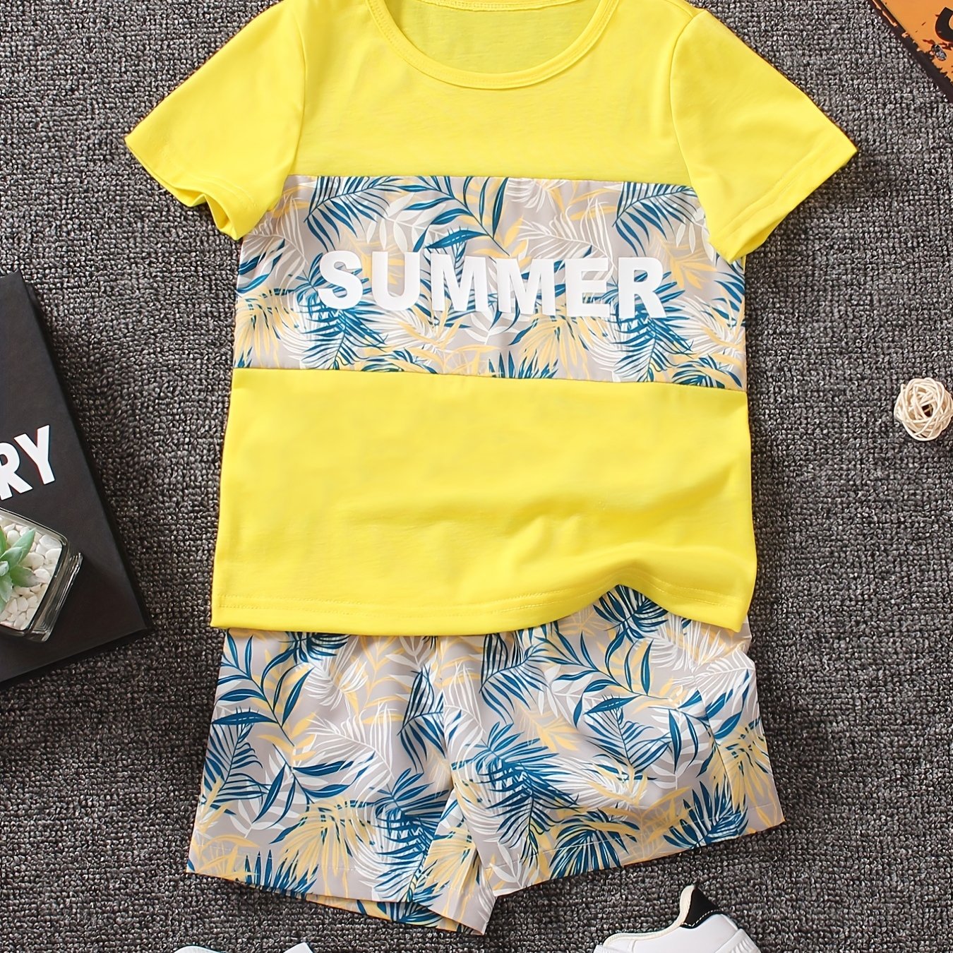 Boys Summer Casual Outfit T shirt & Shorts Kids Clothes Sets