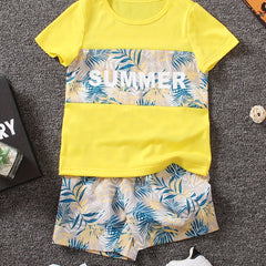 Boys Summer Casual Outfit T shirt & Shorts Kids Clothes Sets