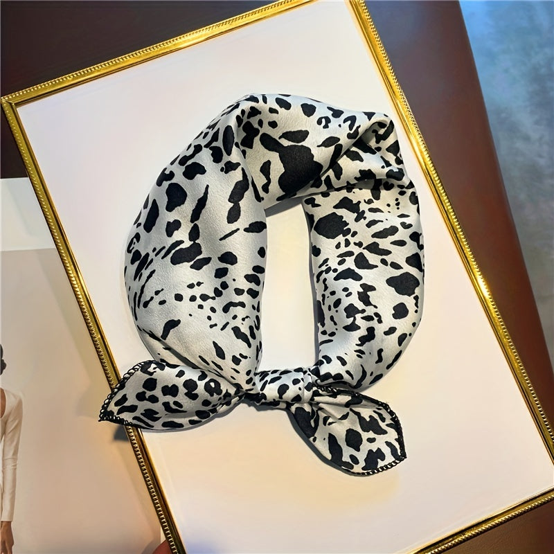 Leopard Print Vintage Bandana Classic Small Satin Square Scarf