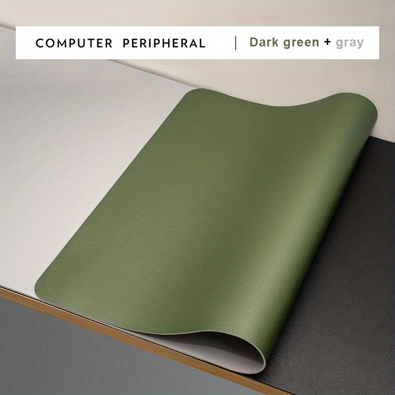 Double Sided Leather Mouse Pad Medium Office Computer Desk Pad Non-Slip 30 x 59