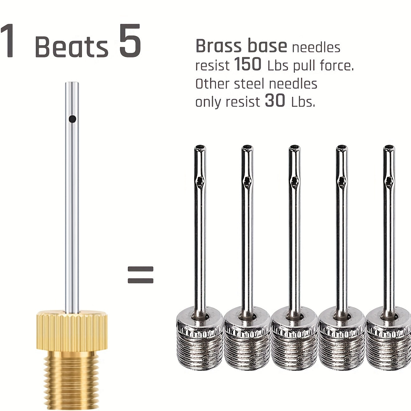 4pcs Brass Inflating Needles Heavy Duty Air Pump Needles for Balls
