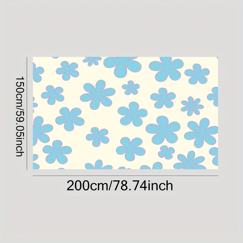 Portable Flower Print Beach Mat with Fixing Nails