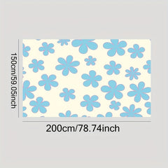 Portable Flower Print Beach Mat with Fixing Nails
