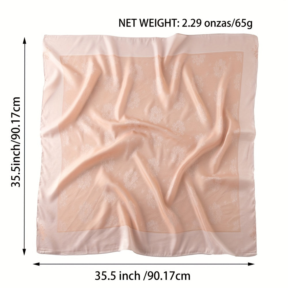 Pink Floral Bandana Print Square Scarf Women Casual Neckerchief