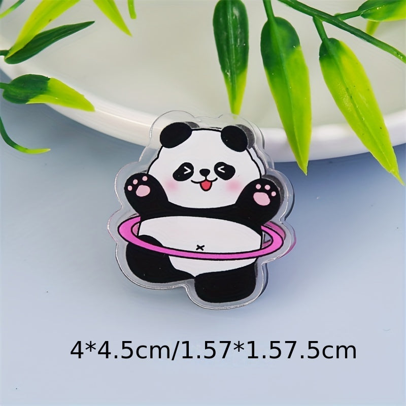 Cartoon Panda Acrylic Double-Sided PP Clip Decorative Gift Memo Clip