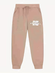 Letter Pattern Print Men's Pants Drawstring Comfy Active Stretch Trousers