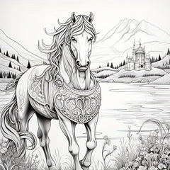 Fantasy World Of Horses Painted Book 40 Images Thickened 20 Pages