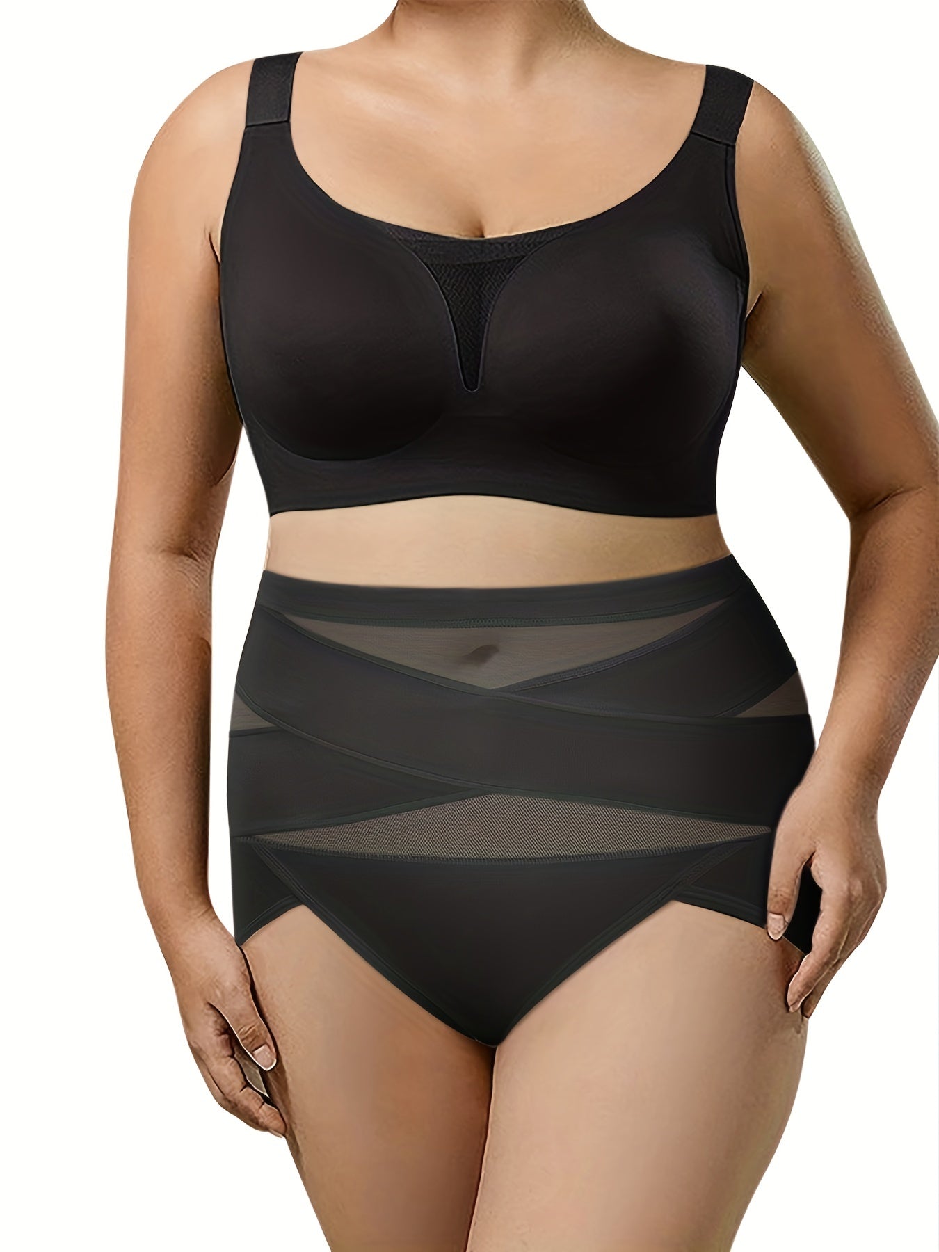 Colorblock High Rise Tummy Control Panty