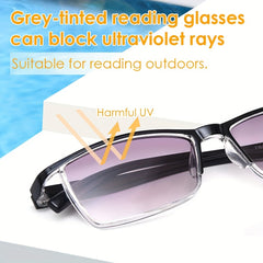 Men's Anti Light Square Frame Reading Glasses