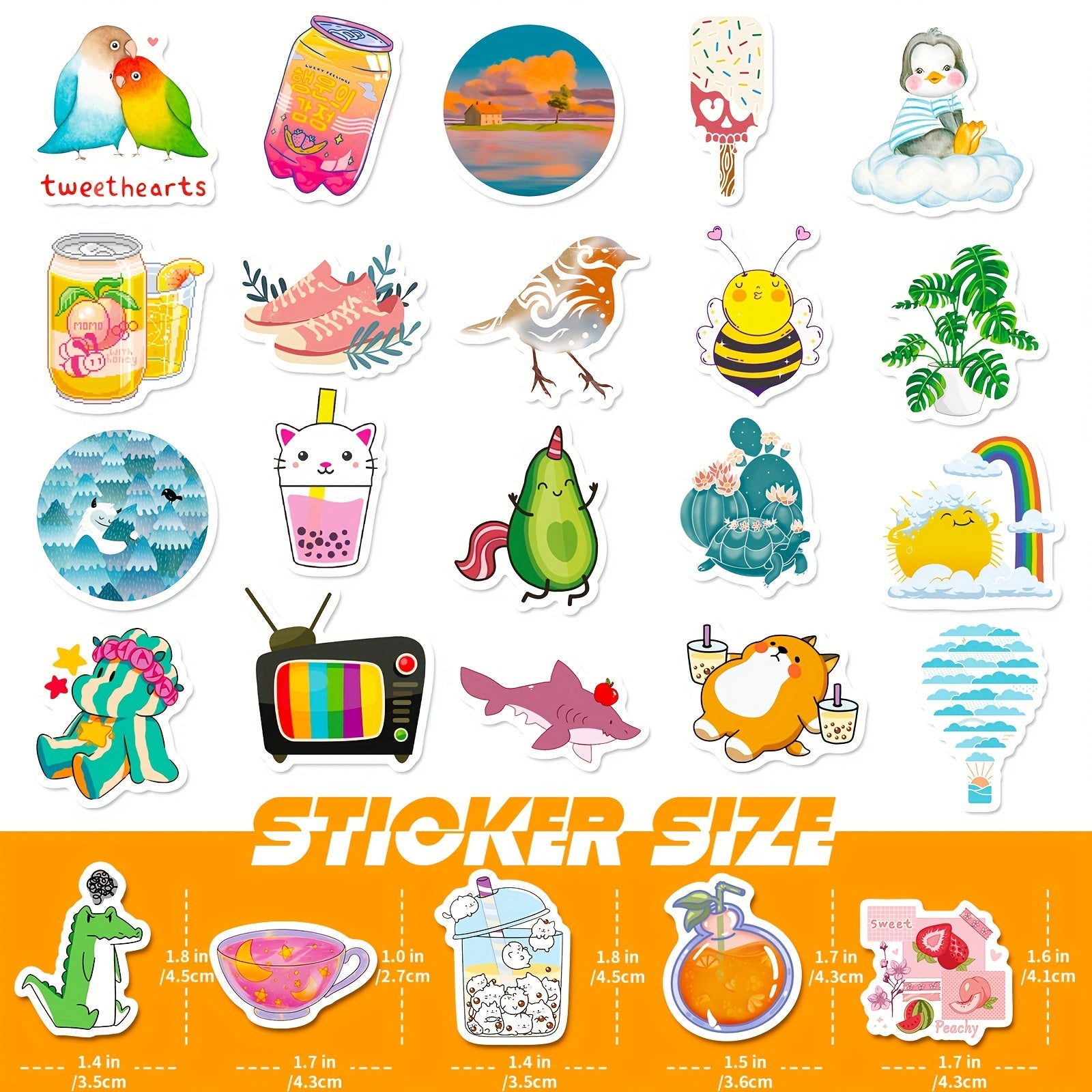 Waterproof VSCO Stickers for Teens & Kids