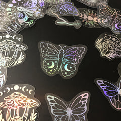 80Pcs Glitter Butterfly Moon Waterproof Stickers