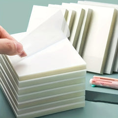 100pcs Transparent Sticky Notes Waterproof Self-adhesive Writable