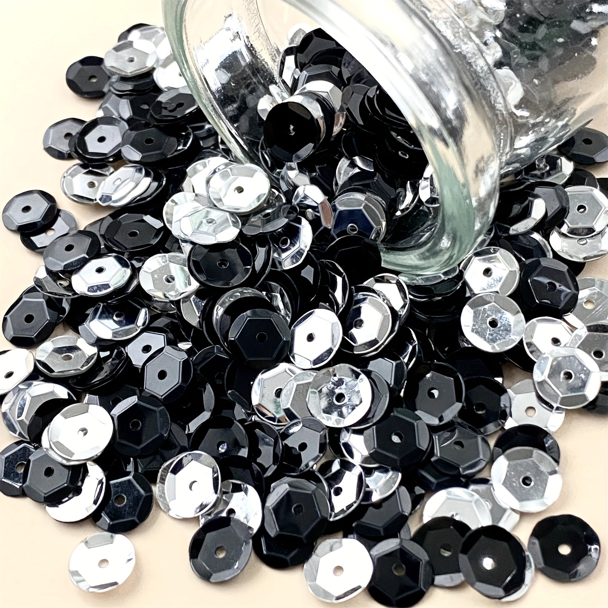 500-2500pcs 8mm Concave Sequins Medium Hole DIY Clothing Jewelry Accessories