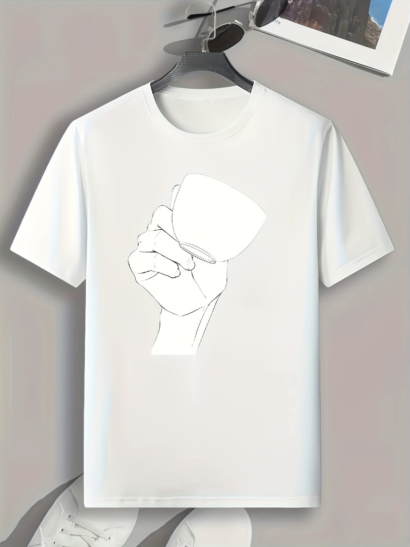 Tea Pattern Print Men's Sports T-shirt - Outdoor Fitness Apparel
