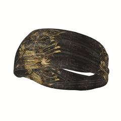 Viking Print Wide Sweat Hair Band for Outdoor Fitness