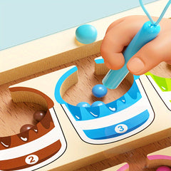 Wooden Bead Maze Toy for Kids, Educational Puzzle Game