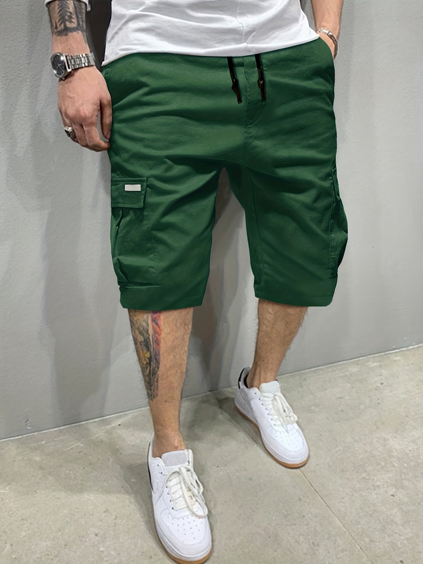 Men's Cargo Short Pants Drawstring Loose Shorts
