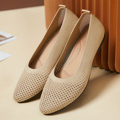 Women's Breathable Mesh Flat Point Toe Slip-On Lightweight Shoes