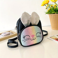 Kids Rabbit Crossbody Bag Glitter Backpack For Girls