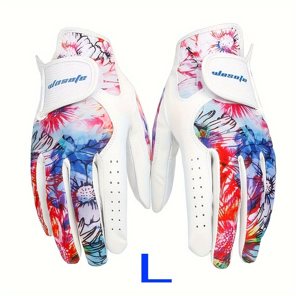 1 Pair Block Golf Gloves Non slip Breathable Grips Sports Golf Gloves