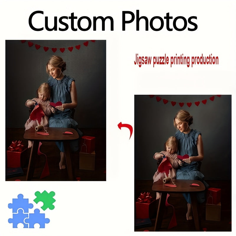 Customizable Photo Puzzle Kits Personalized Family & Couple Portraits