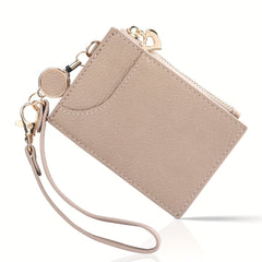 Minimalist Credit Card Holder Zipper Coin Purse Clutch Bag