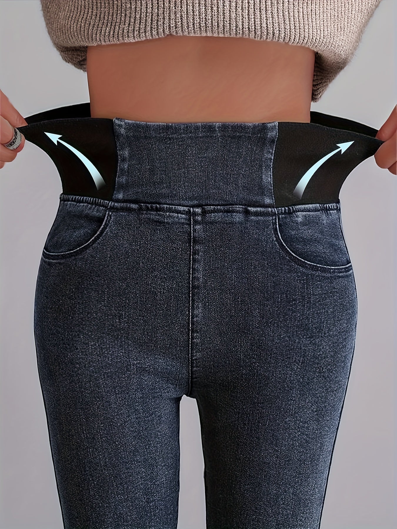 Colorblock High Rise Skinny Jeans