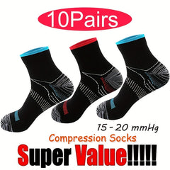 Compression Quarter Socks Cotton Soft Breathable Sports Socks