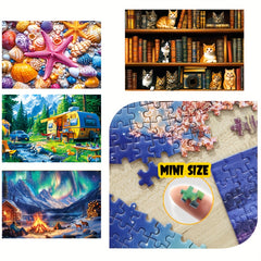 1000pcs Mini Jigsaw Puzzle 38x26cm Portable Paper Puzzle